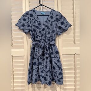 Draper James Blue Sunflower Dress Women’s Size Medium